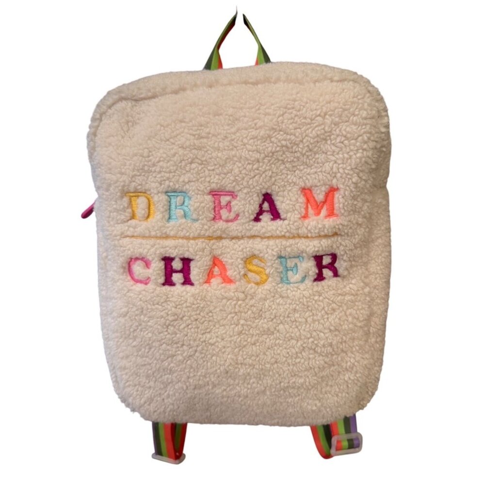 Dream Chaser Mini Backpack With Rainbow Straps & Sherpa Material - Kids Or Adult